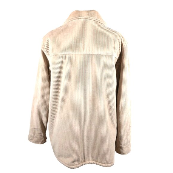 Blair, Medium, Creamy Tan Corduroy Chore Coat, Barn Coat, Sherpa Lined, Button - Picture 4 of 16